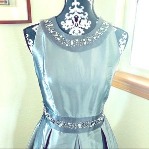 NWT! Eliza J Jeweled Cocktail Dress W Full Skirt